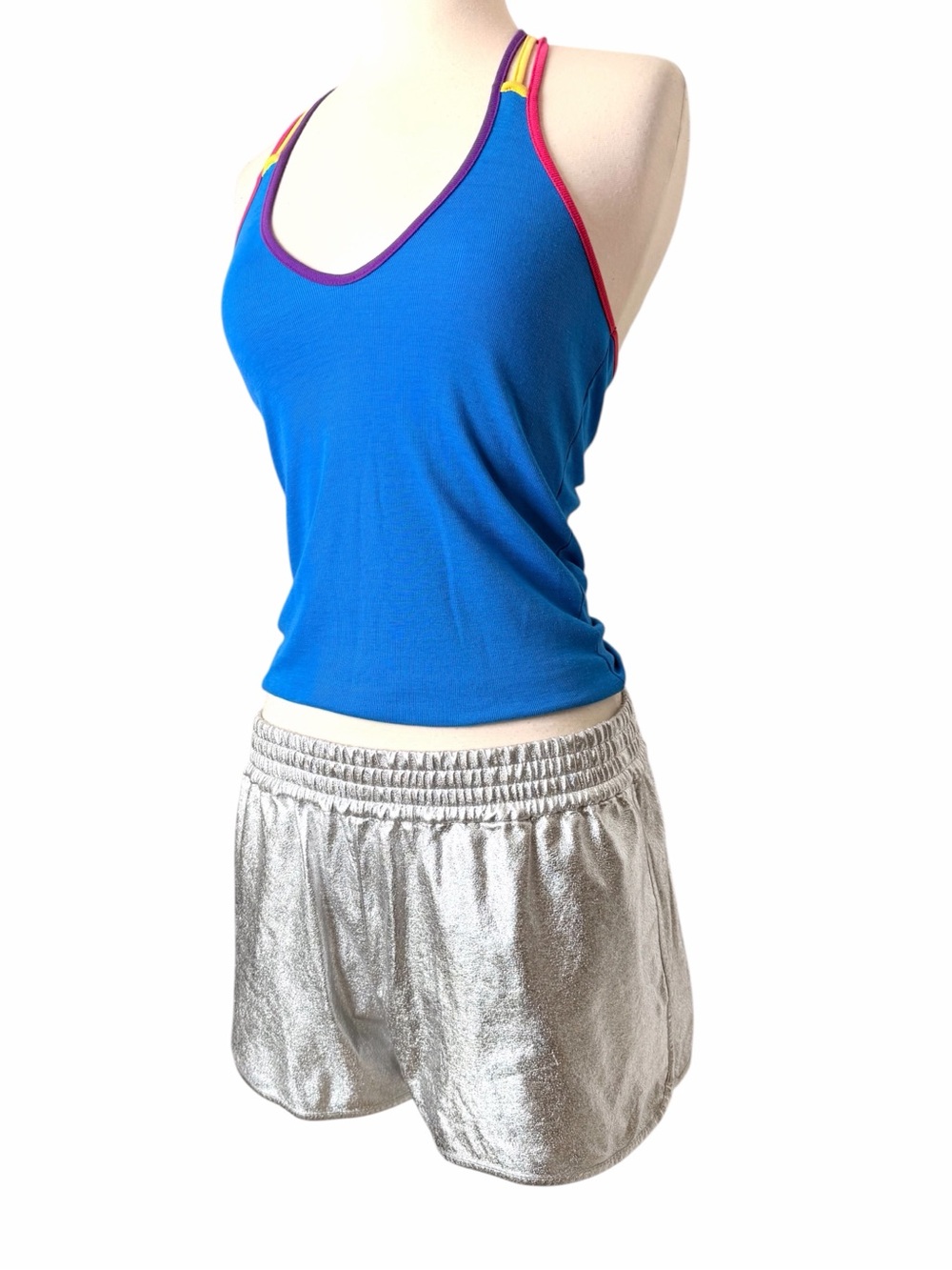 EXPRESS Vintage Silver Jogging Shorts . - Picture 6 of 8